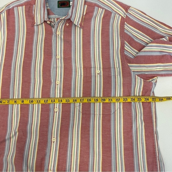 Boston Traders Mens Button Down Shirt Sz 2XT Striped Short Sleeve Multicolor - Picture 6 of 7